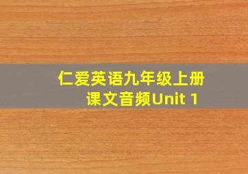 仁爱英语九年级上册课文音频Unit 1